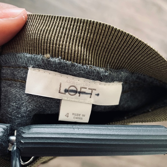 SOLD ‼️ Olive Green & Gray Lace Skirt by Loft - Picture 5 of 6